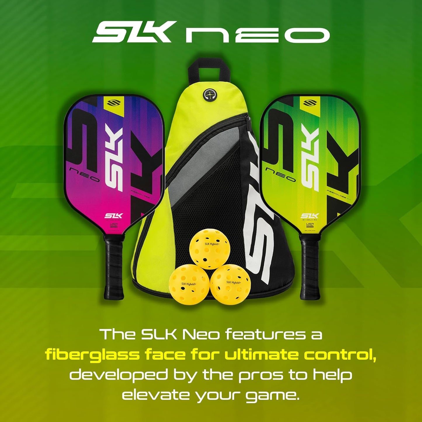 Selkirk Sport Pickleball Paddles Set of 2 | Designed in the USA | Choose the SLK Neo Graphite, SLK Neo Fiberglass Pickleball Set or SLK Atlas Pickleball Bundle