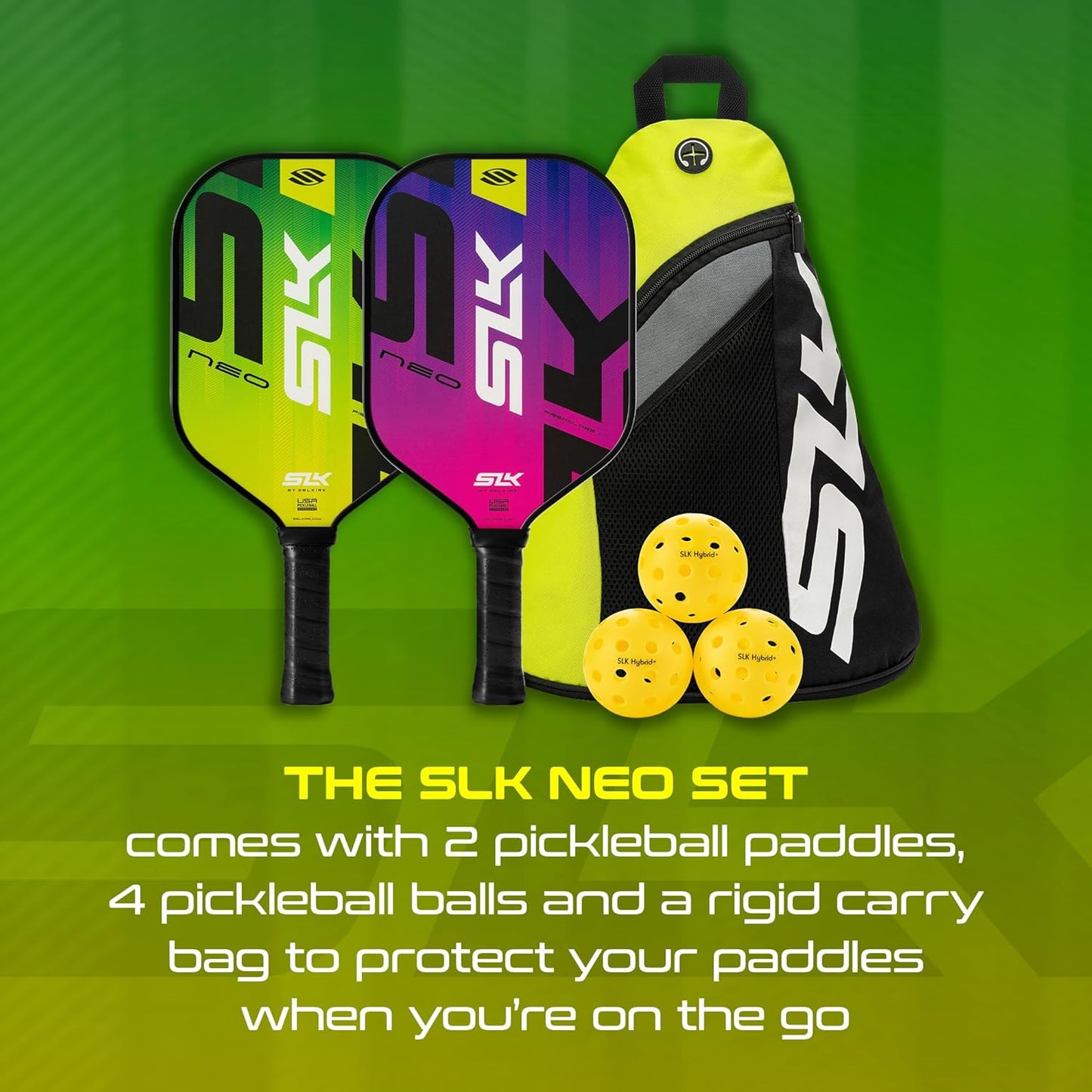Selkirk Sport Pickleball Paddles Set of 2 | Designed in the USA | Choose the SLK Neo Graphite, SLK Neo Fiberglass Pickleball Set or SLK Atlas Pickleball Bundle