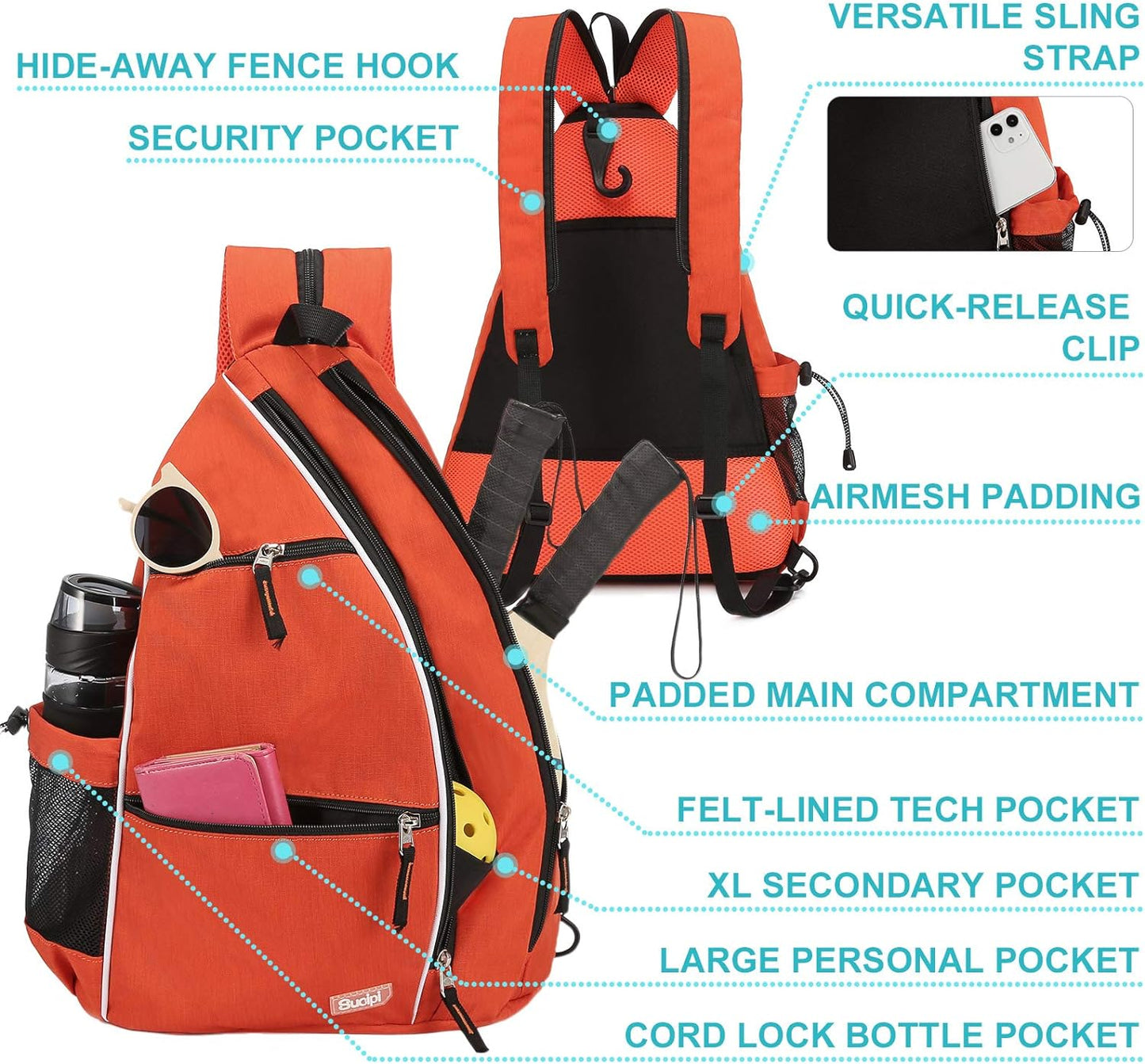 Pickleball Bag for Women Pickleball Backpack Reversible Pickleball Paddle Bag Pickleball Rackets Bags for Ladies