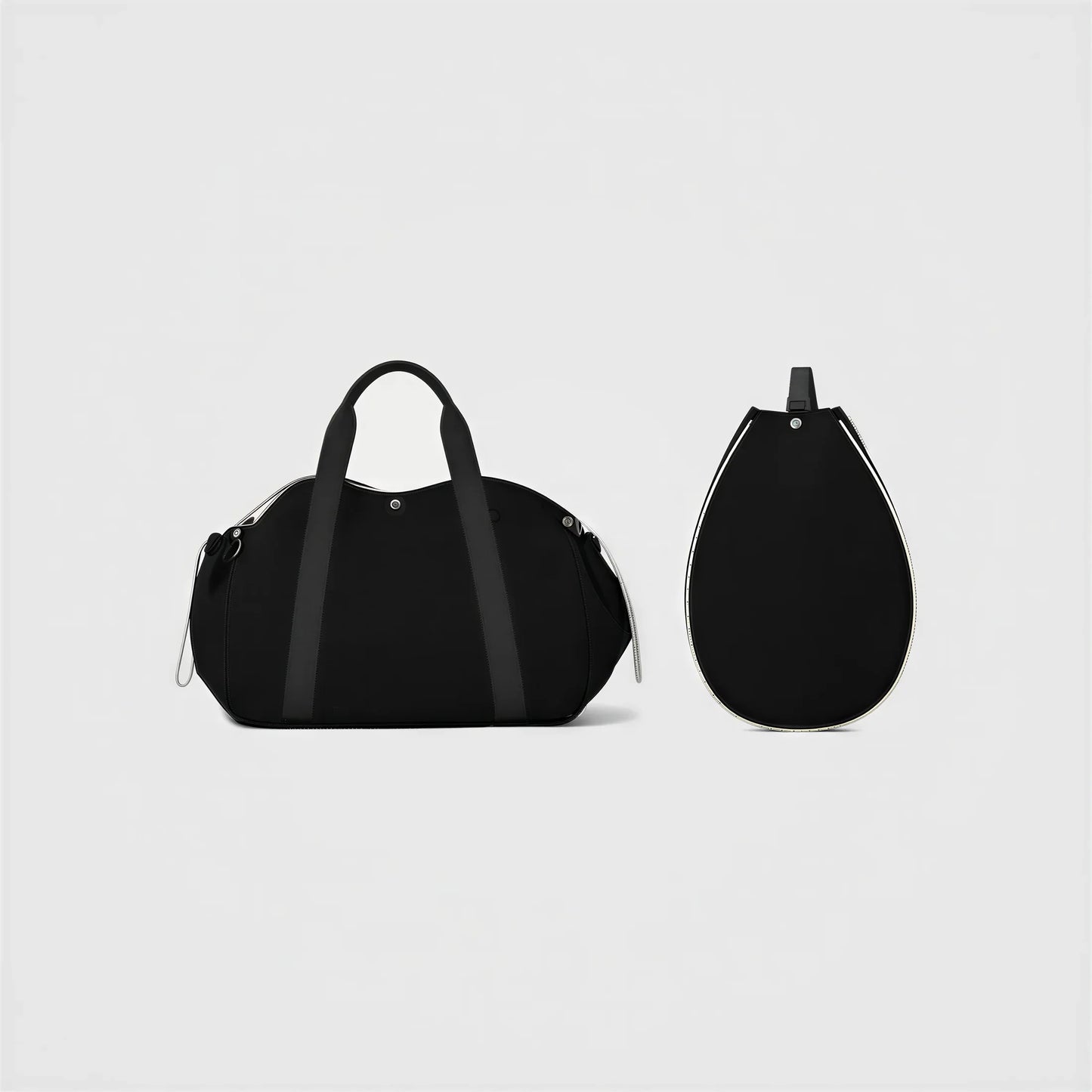 CourtDuet Bag in Court Black shown as two pieces with the racket sleeve detached