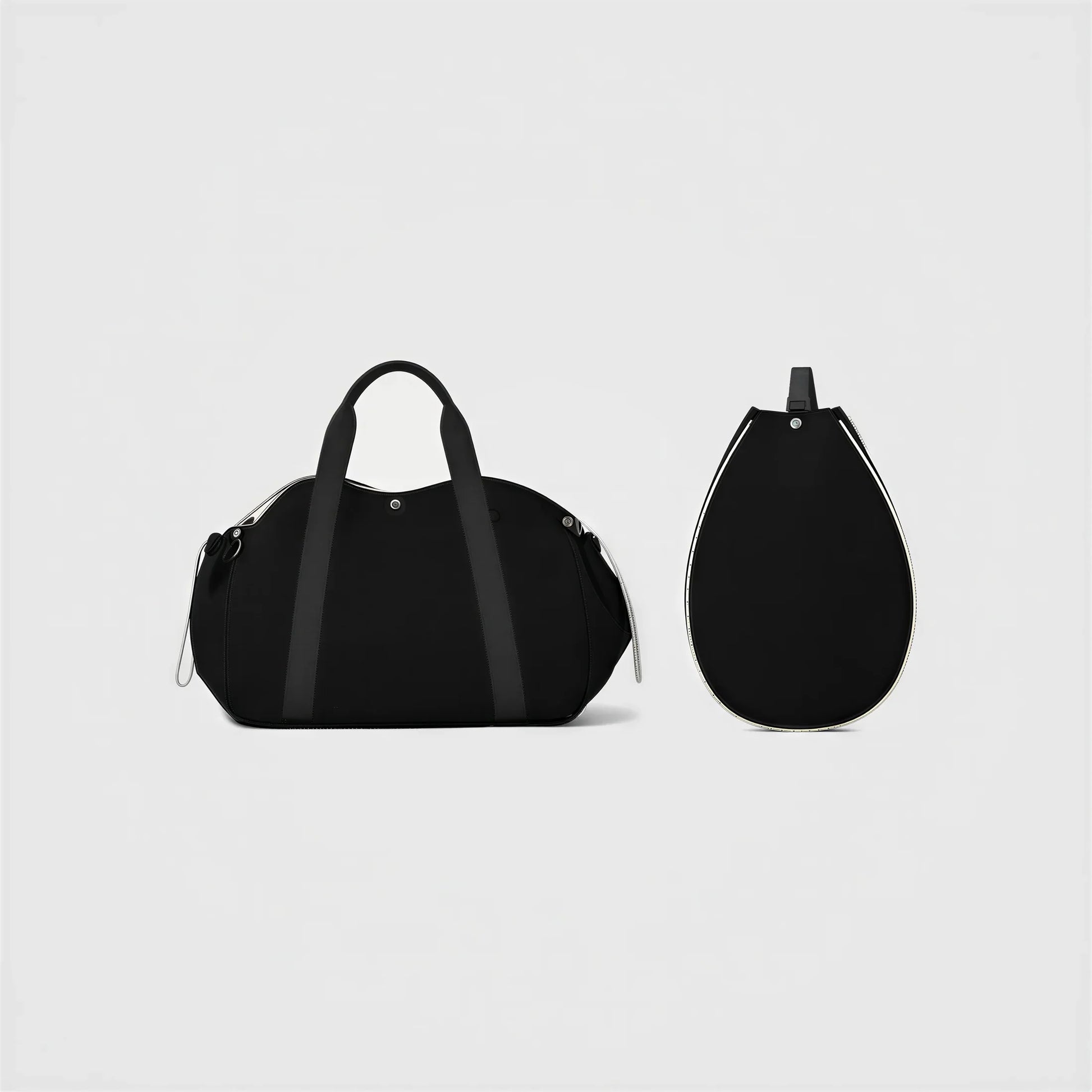 CourtDuet Bag in Court Black shown as two pieces with the racket sleeve detached