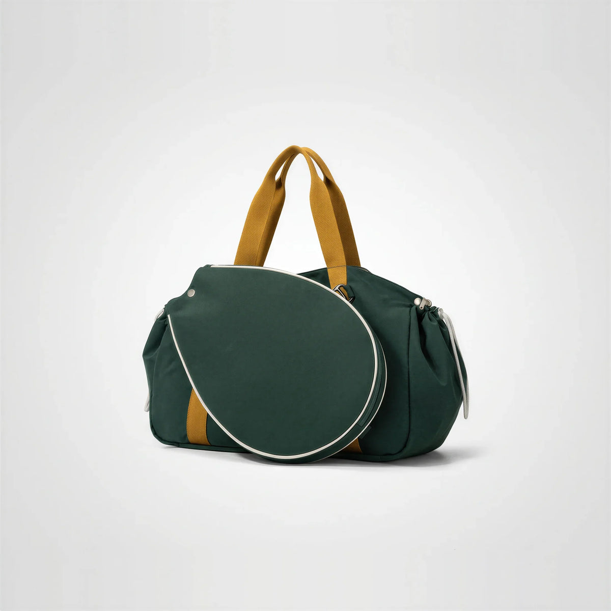 CourtDuet Bag in Court Forest front view with detachable racket sleeve