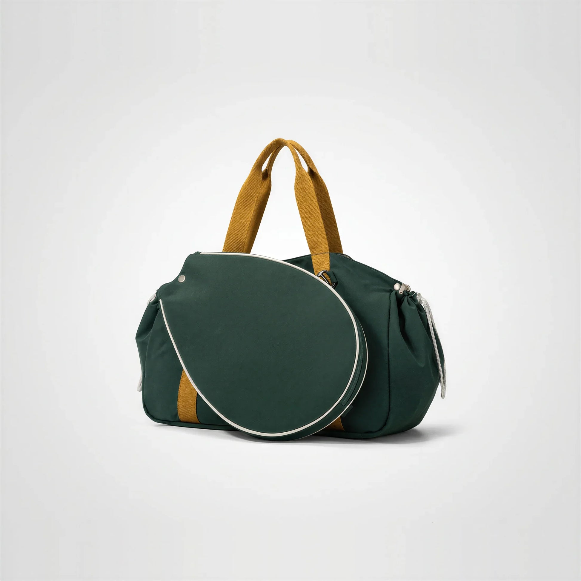 CourtDuet Bag in Court Forest front view with detachable racket sleeve