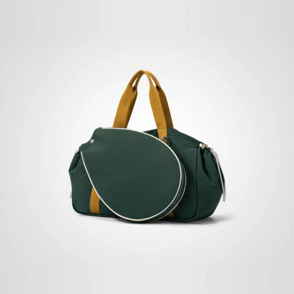 CourtDuet Bag in Court Forest front view with detachable racket sleeve