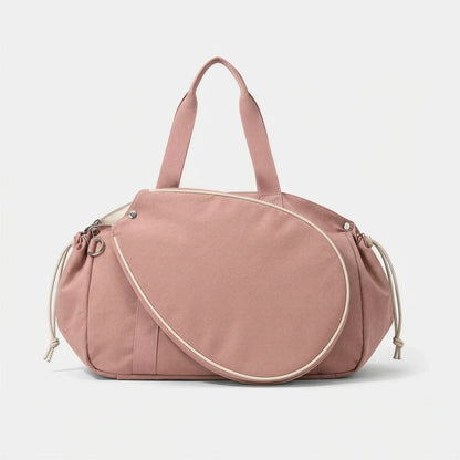 CourtDuet Bag in Orchid Pink front view with detachable racket sleeve