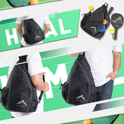 Pickleball Bag Adjustable, Pickleball Backpack with Water Bottle Holder for Men and Women